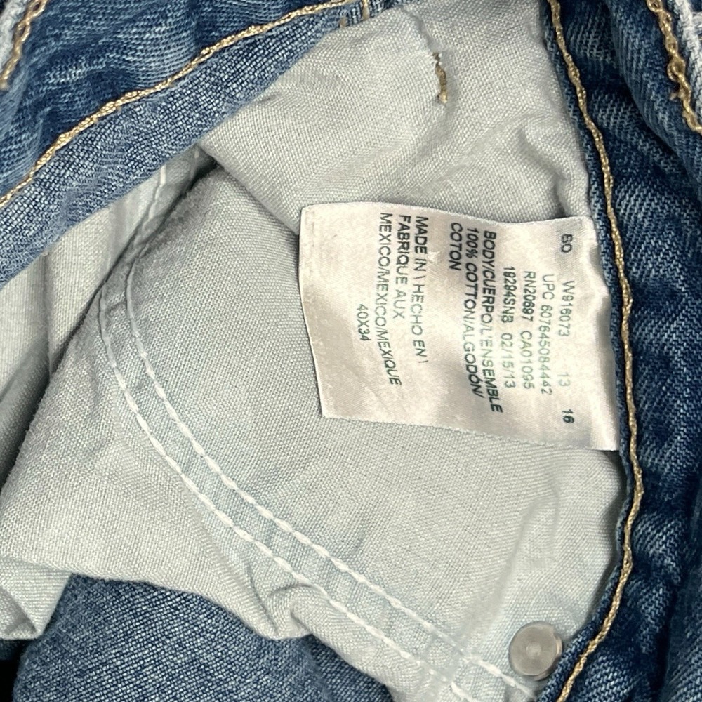 Vintage Dickies Jeans Men's 40x34 Blue Denim Straight Carpenter Workwear Baggy - Picture 8 of 8